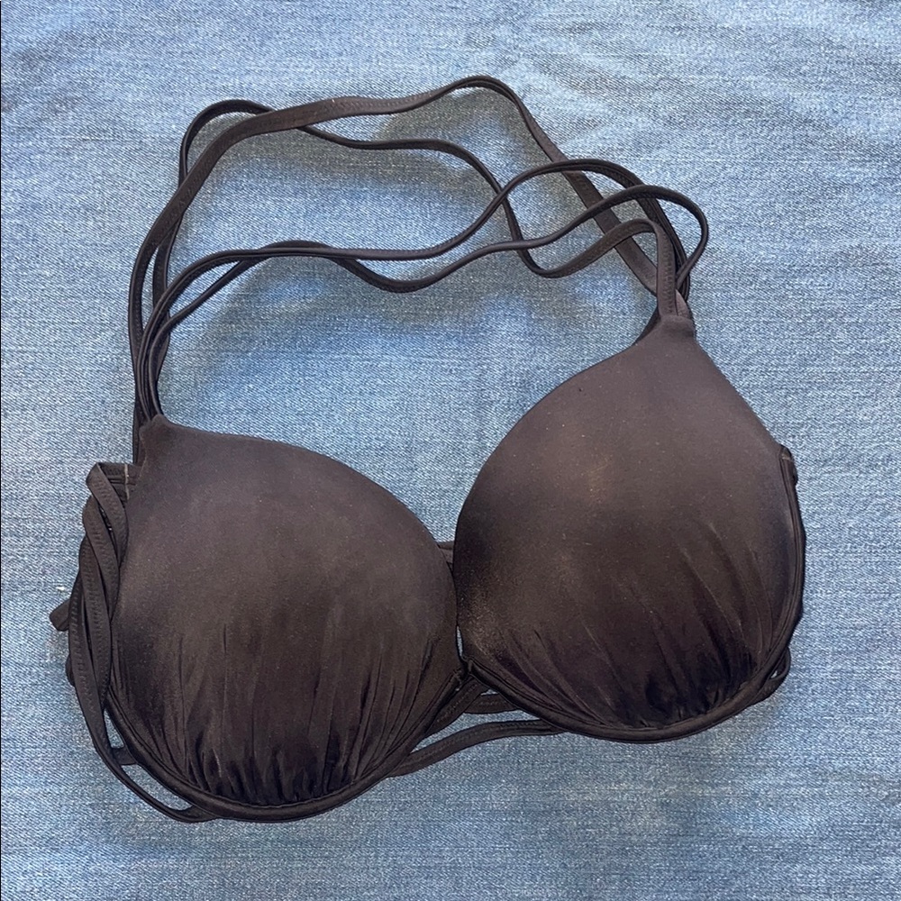 Black Strappy Bikini Top